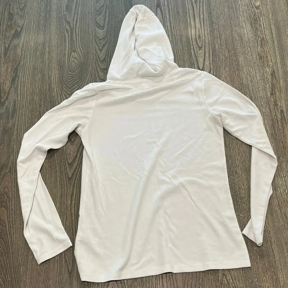 Nike Women’s Just Do It Hoodie Sweatshirt Dri-Fit Long Sleeve White Size XS
